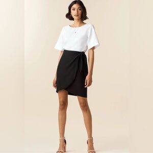 VETTA Black Wrap Mini Skirt